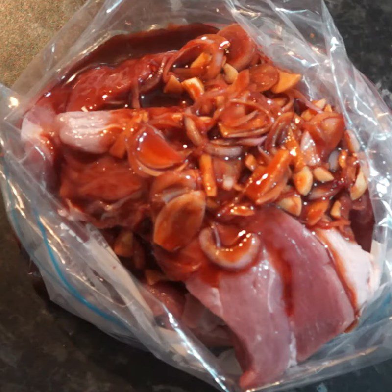 Step 2 Marinate the meat Char siu meat