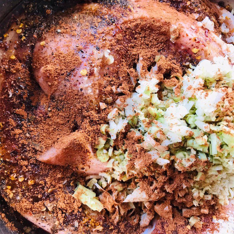 Step 2 Marinate the meat Crispy fried pork belly