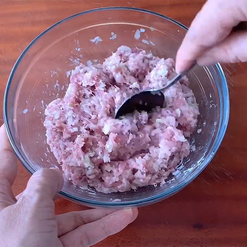 Step 1 Marinate the meat Fish Sauce Meatballs