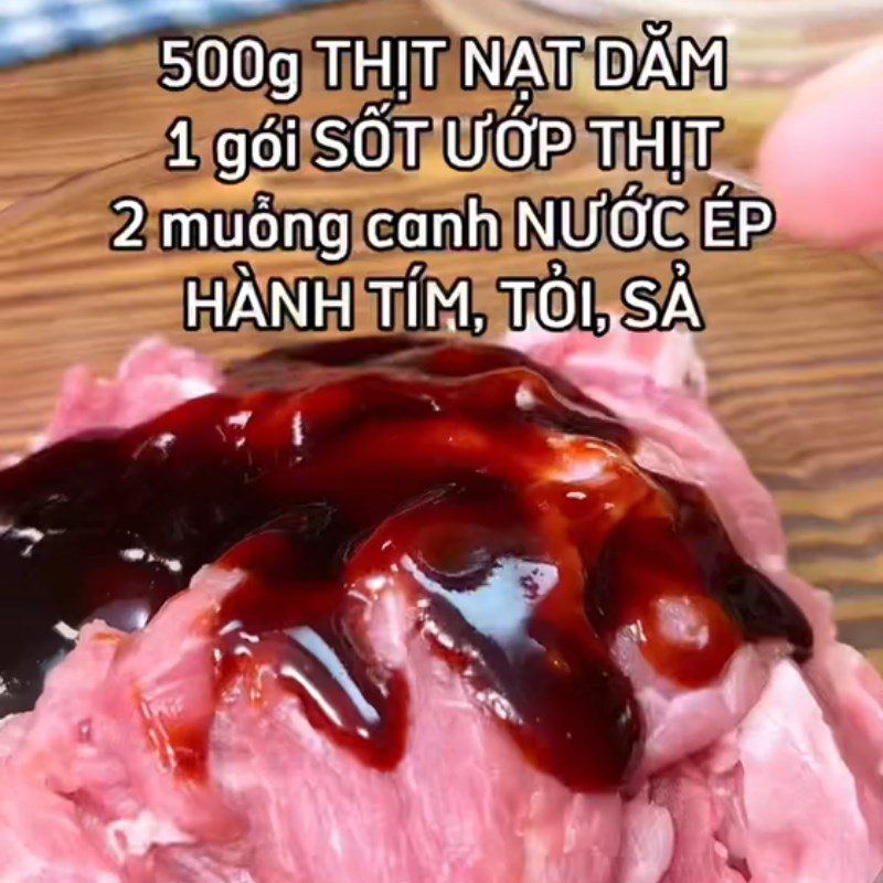Step 2 Marinating the meat for the Meat Bun (Recipe shared from Tiktok Let's Cook with TasteVN)