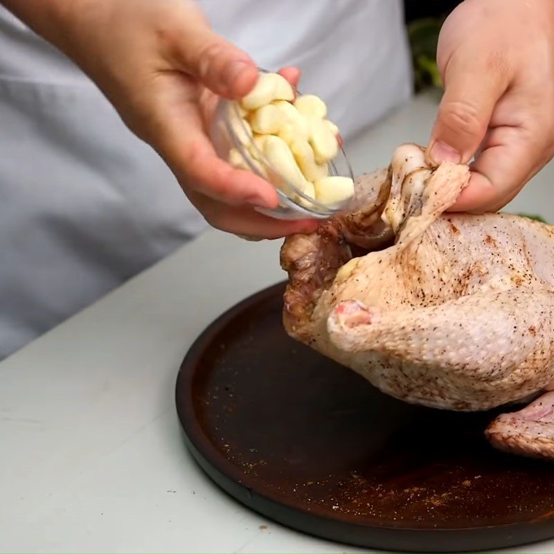 Step 2 Marinate the chicken Whole Roasted Chicken with Garlic and Sesame