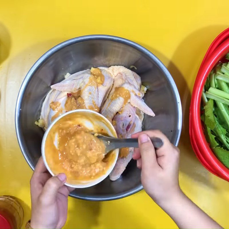 Step 2 Marinate chicken Steamed chicken with sauce