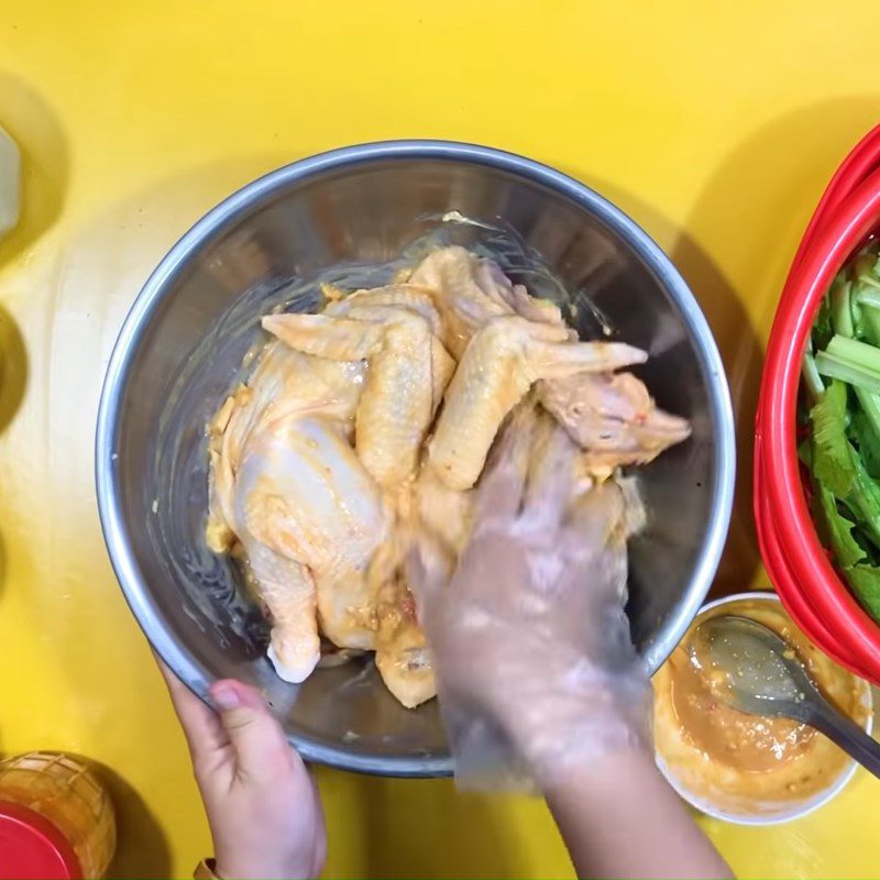 Step 2 Marinate chicken Steamed chicken with sauce