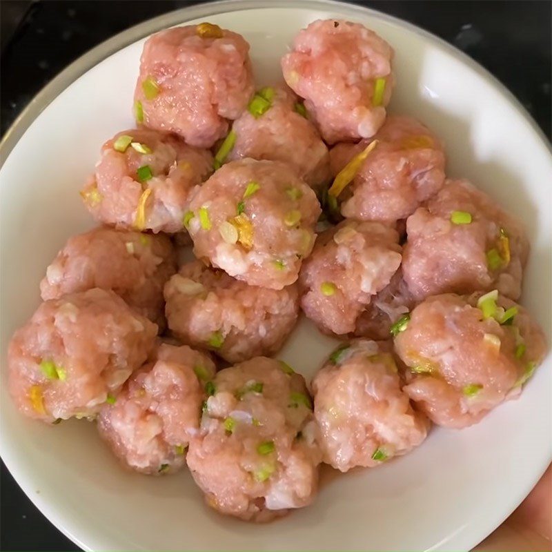 Step 3 Marinate pork Chao Tieu
