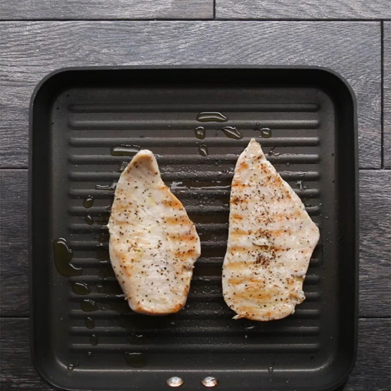 Step 4 Marinate and sear the chicken breast Grilled peach salad
