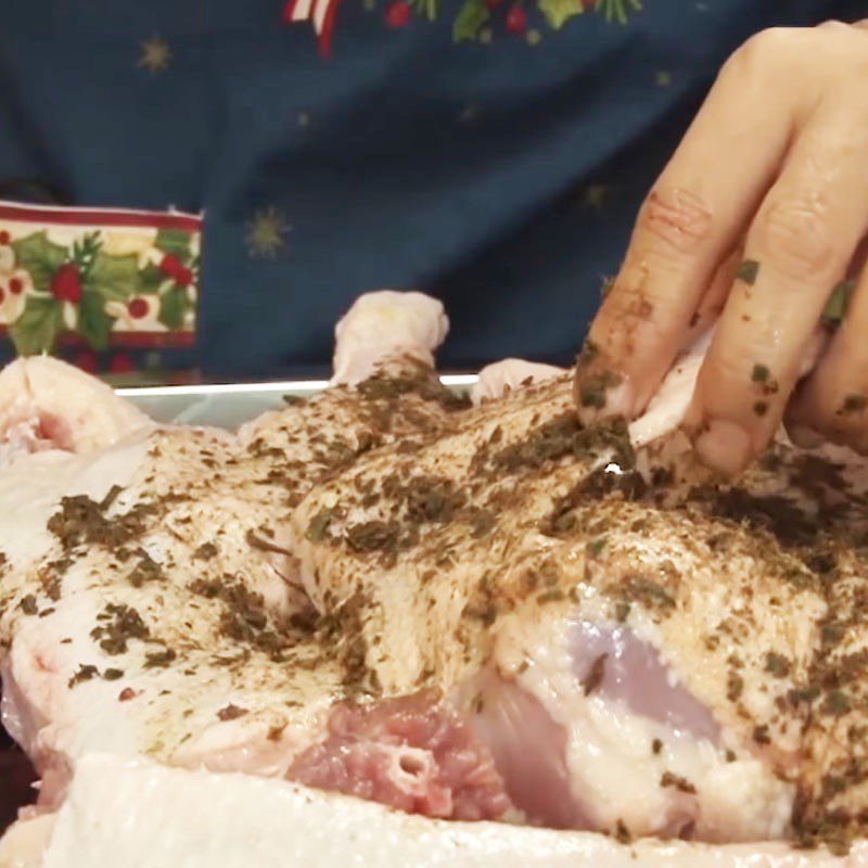 Step 2 Marinate the duck Grilled duck with mac mat leaves