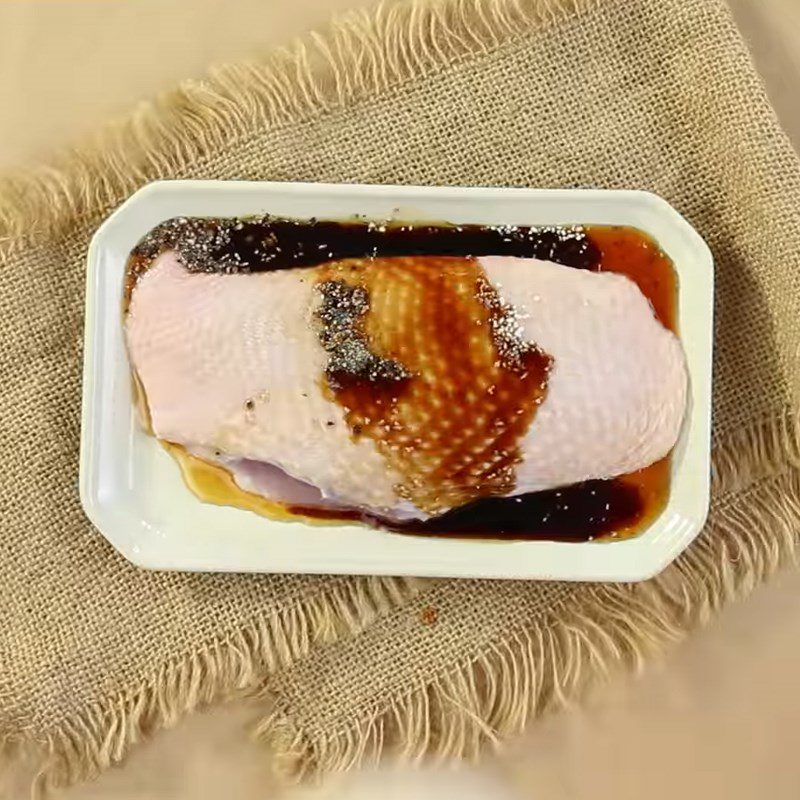 Step 2 Marinate and fry the duck for Duck Salad with Tamarind Sauce