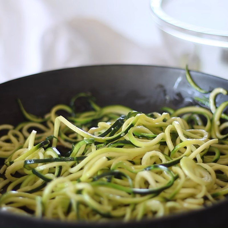 Step 2 Sauté the zucchini for Zucchini Butter Spaghetti