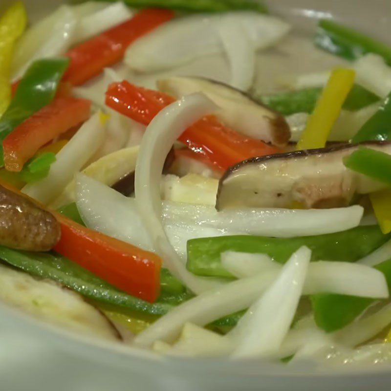 Step 3 Stir-fry tofu with vegetables Stir-fried tofu with vegetables