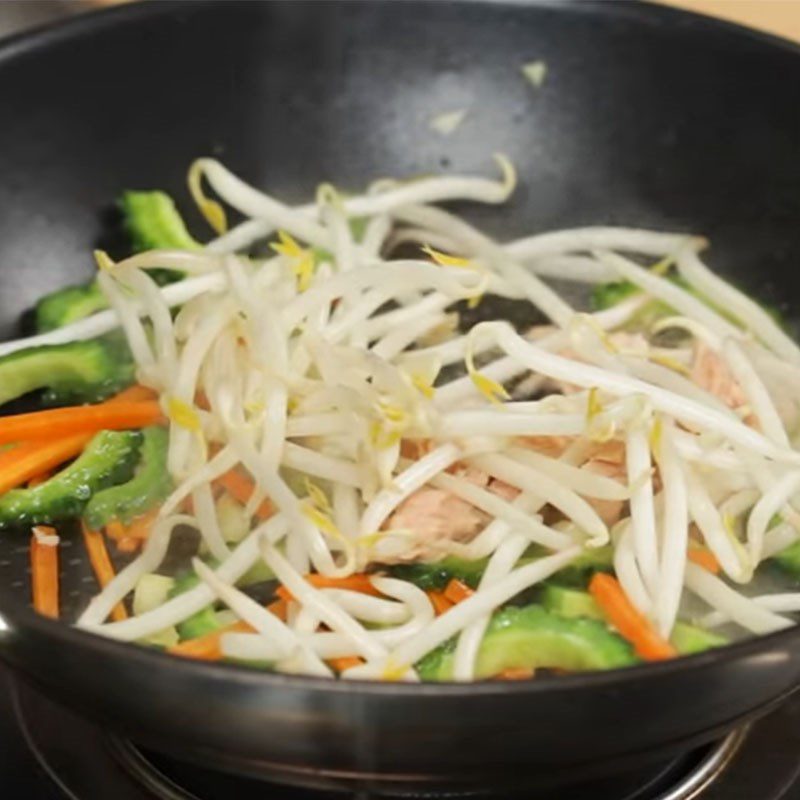 Step 4 Stir-fried noodles with vegetables Mixed vegetable somen noodles