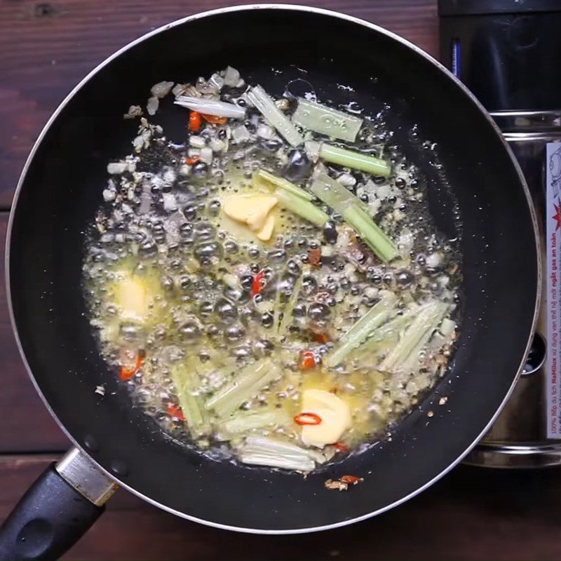 Step 2 Stir-fry the clams Clams stir-fried with butter, garlic, and coconut