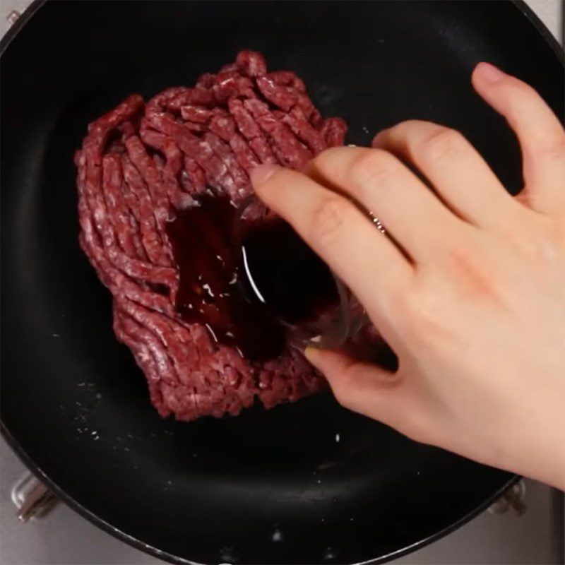 Step 2 Stir-fried beef Spicy beef Kimbap