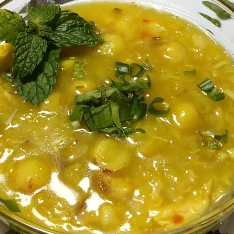 Step 6 Final product Carp porridge with lotus seeds