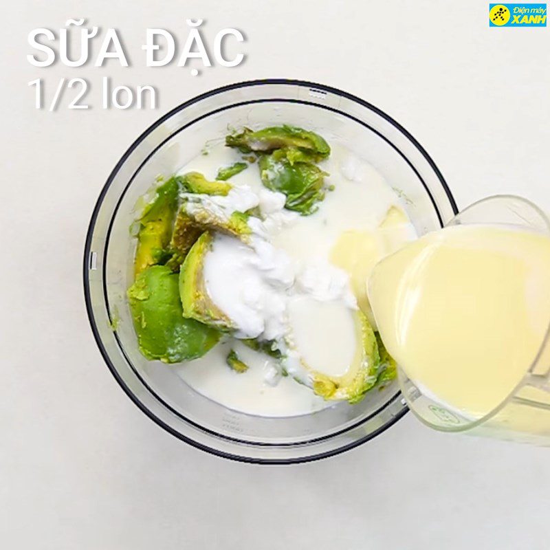 Step 2 Blend avocado for avocado ice cream