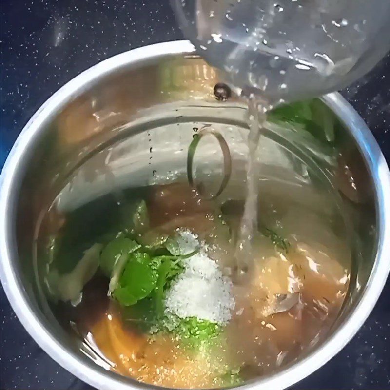 Step 2 Blend passion fruit with mint leaves Passion fruit mint juice