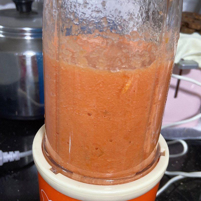 Step 2 Blend the mixture for Carrot and Tomato Juice with a Blender