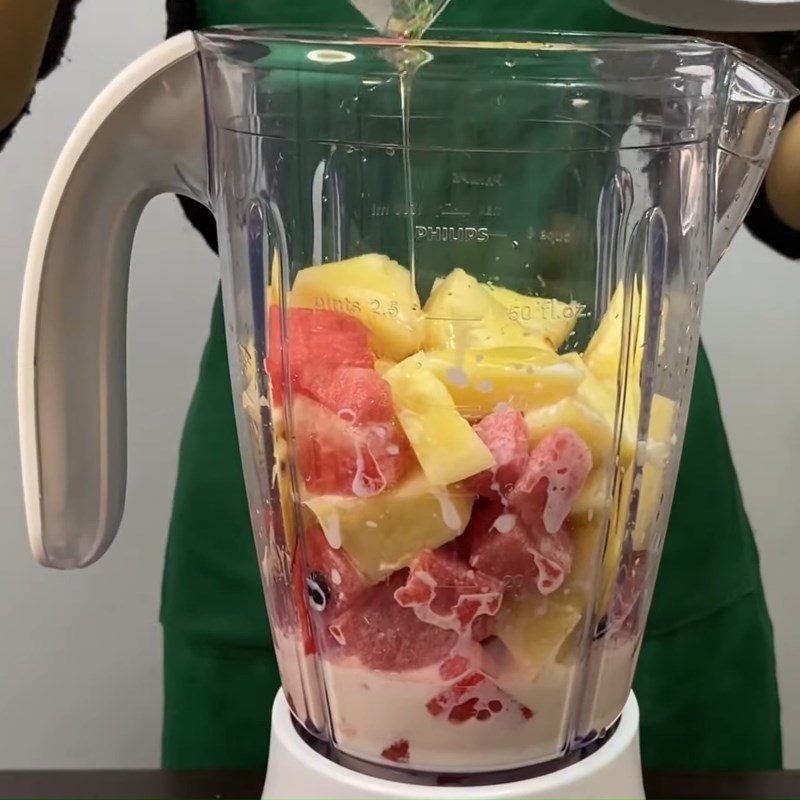 Step 2 Blend the ingredient mixture Pineapple Watermelon Smoothie