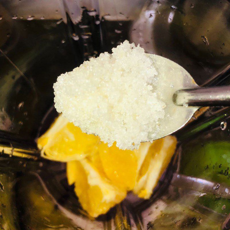 Step 2 Blend the ingredient mixture for Orange Apple Juice