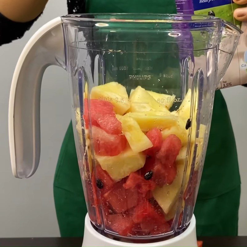 Step 2 Blend the ingredient mixture Pineapple Watermelon Smoothie
