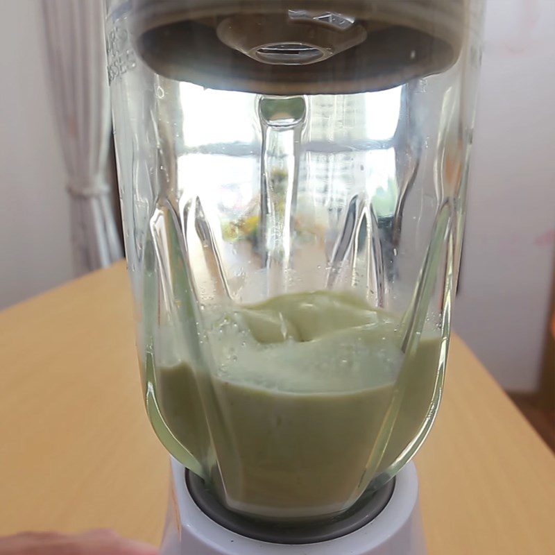 Step 1 Blend the avocado for Avocado Jelly Cheese Dessert