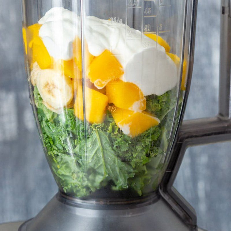 Step 2 Blend the smoothie Mango Banana Kale Smoothie