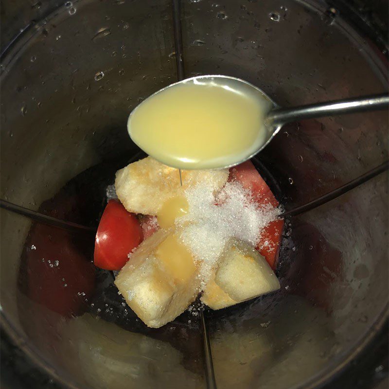 Step 2 Blend tomato pear smoothie