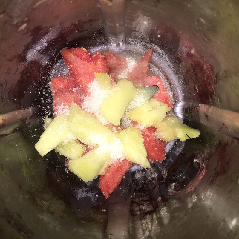 Step 2 Blend pineapple (fragrant) watermelon smoothie Pineapple (fragrant) watermelon smoothie