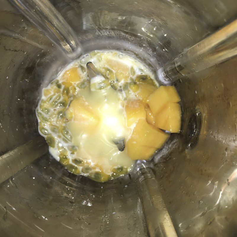 Step 2 Blending Mango Passion Fruit Smoothie