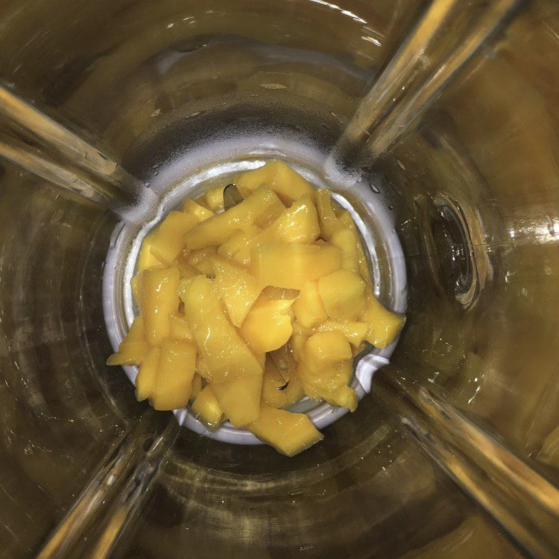 Step 2 Blending Mango Passion Fruit Smoothie