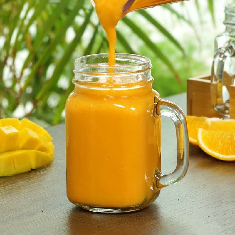 Step 2 Blend the smoothie for orange carrot mango smoothie