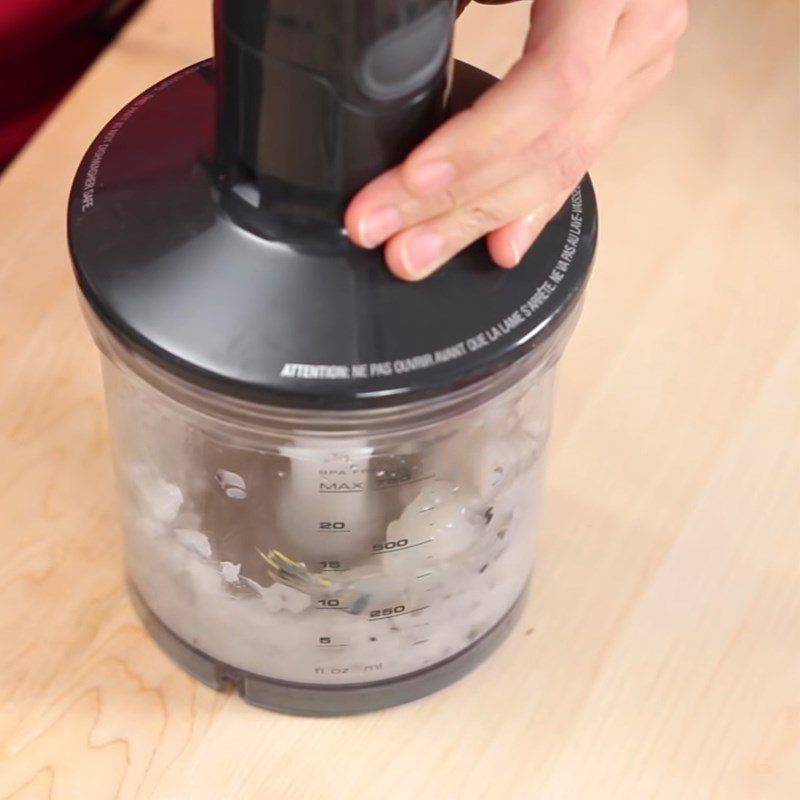 Step 2 Grind shrimp for shrimp and pork meatballs