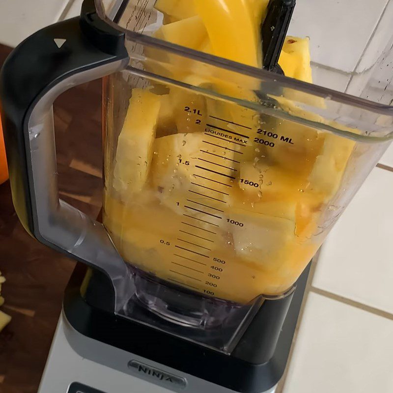 Step 3 Blend and filter the pineapple orange juice mixture Pineapple orange juice