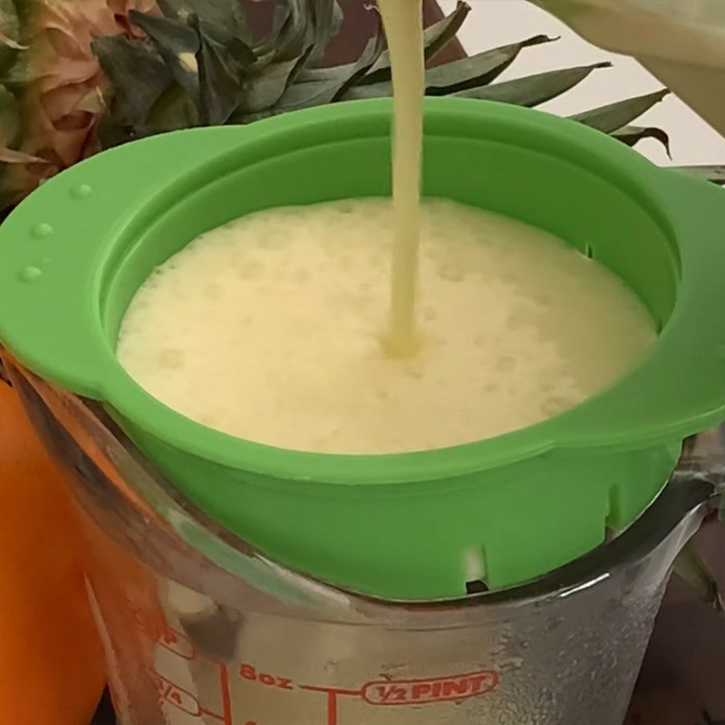Step 3 Blend and filter the pineapple orange juice mixture Pineapple orange juice