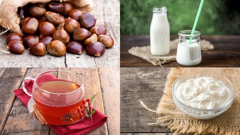 Ingredients for chestnut milk tea