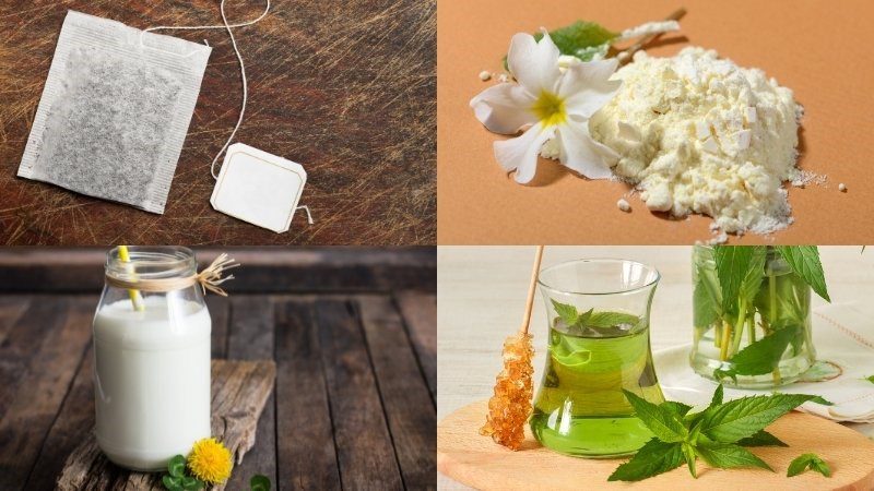 Ingredients for Mint Milk Tea