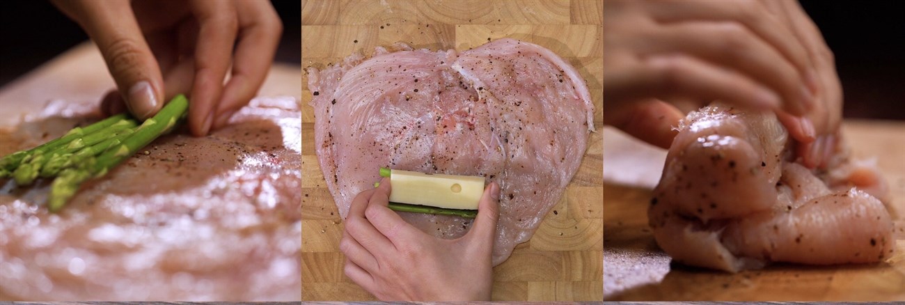 Step 2 Roll the chicken Cheese-Stuffed Chicken Breast