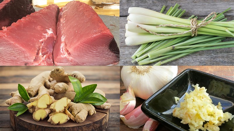 Ingredients for tuna floss dish