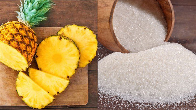 Ingredients for pineapple juice