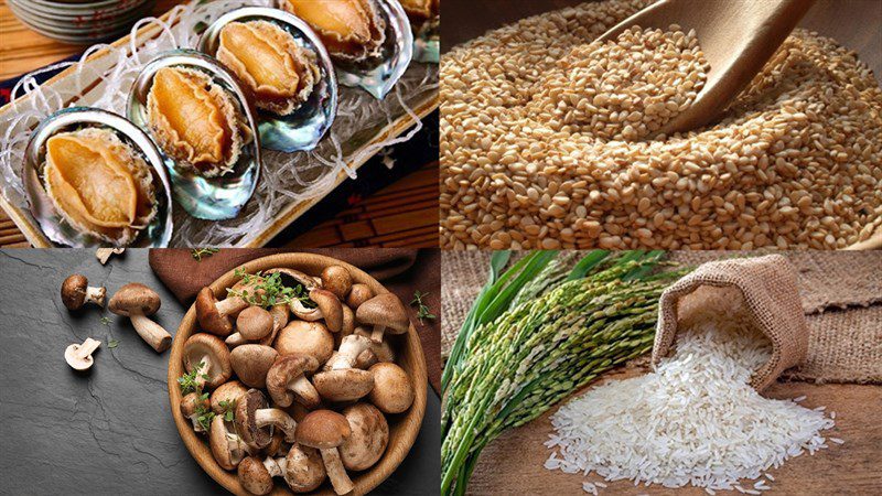 Ingredients for the dish 2 ways to make abalone rice