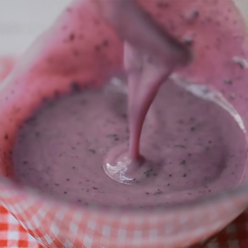Step 5 Make the blueberry yogurt cream mixture and prepare the mousse Blueberry Yogurt Mousse Cake