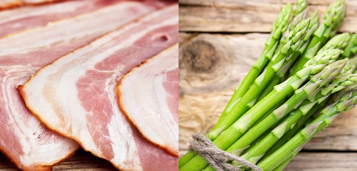 Ingredients for bacon-wrapped dish