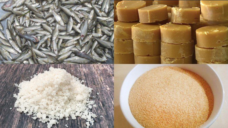 Ingredients for fish sauce dish