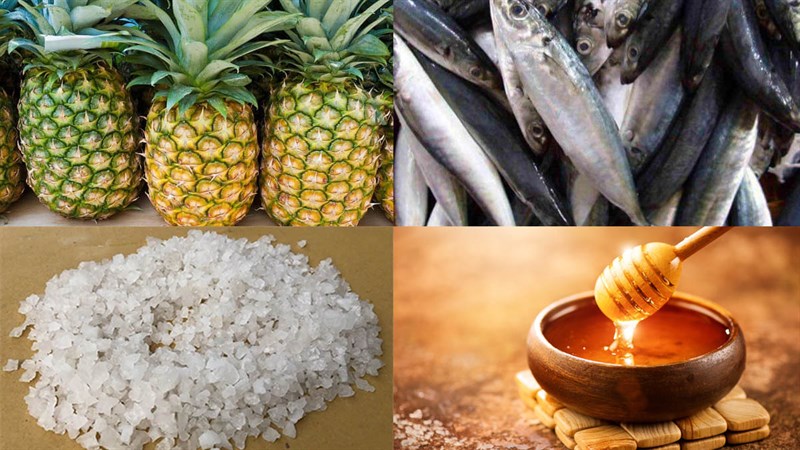 Ingredients for mackerel mắm dish