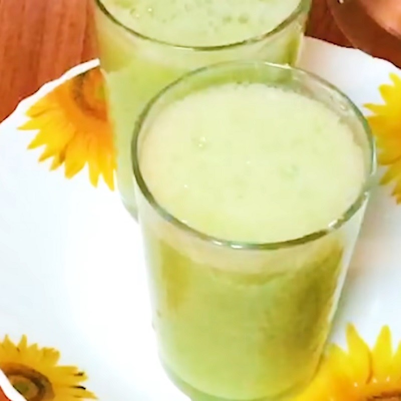 Step 3 Final product of Green Grape Smoothie