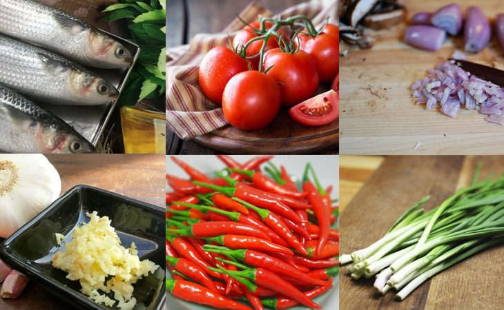 Ingredients for braised croaker dish