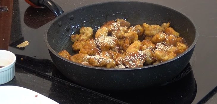 Step 4 Making sesame sauce Fried chicken with sesame sauce