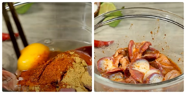 Step 1 Prepare and marinate chicken gizzards Garlic Fried Chicken Gizzards