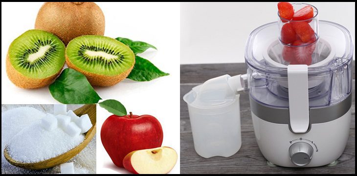 Ingredients for kiwi juice dish