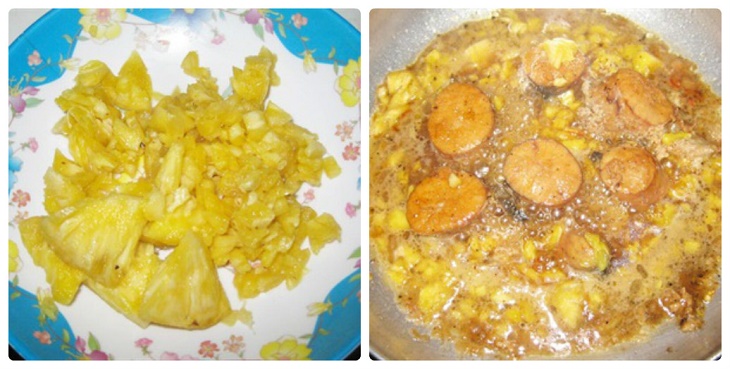 Step 3 Fish roe stew Stewed fish roe with pineapple