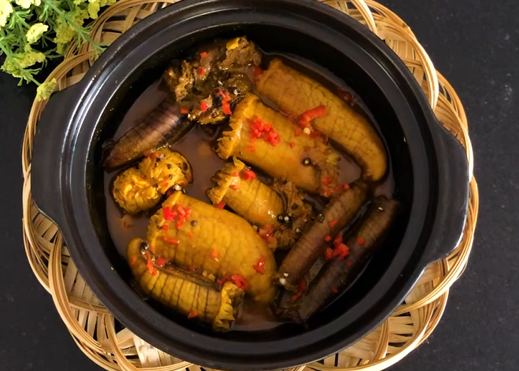 Step 4 Final Product Braised Mackerel Roe with Turmeric